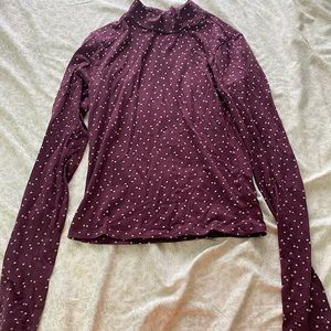 Maroon long sleeve with print